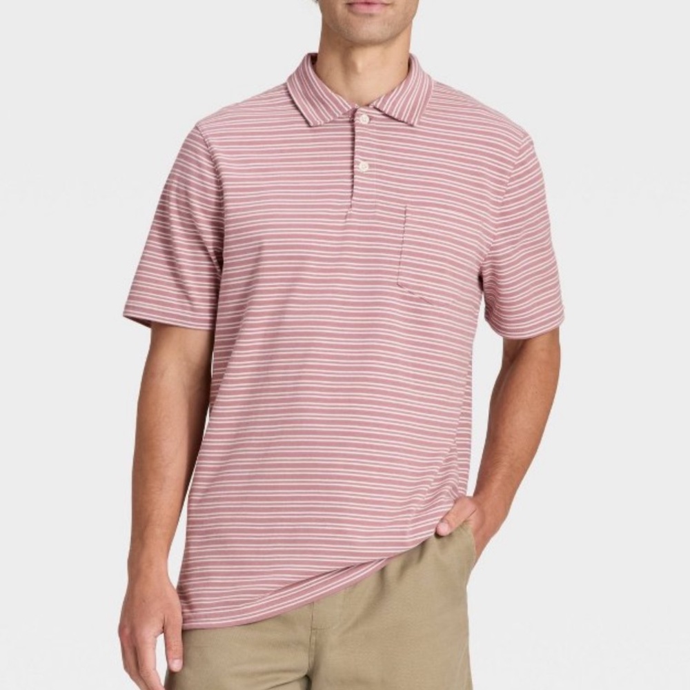 Goodfellow & Co mauve vintage polo shirt nwt b